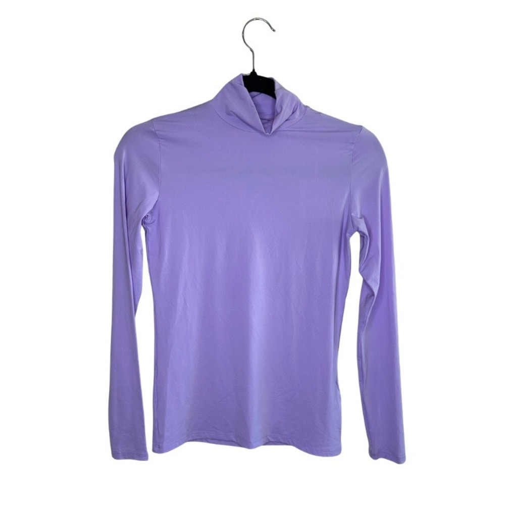 Majestic Filatures Soft Touch Mock Turtleneck Top‎ Lavender Purple Size 1 / XS